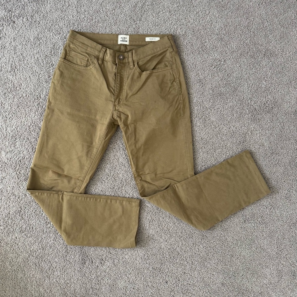 Slim Fit Men’s Jeans in khaki - Unknown Brand